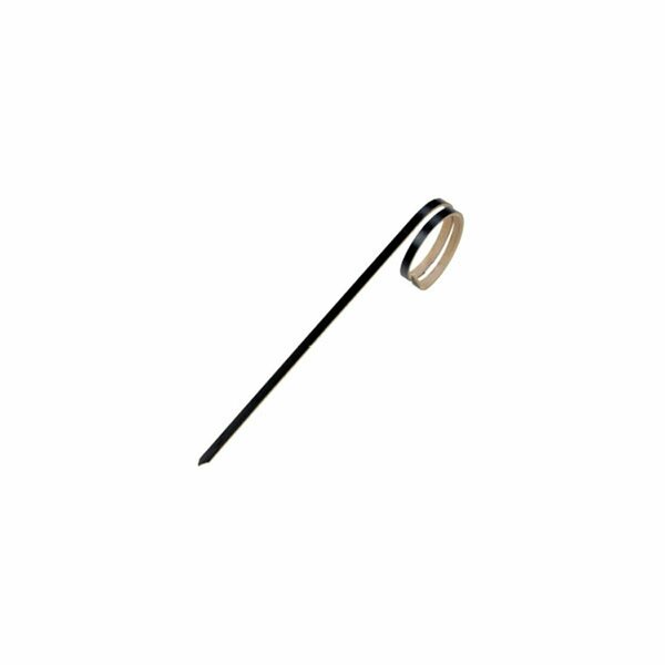 Packnwood 3.94 In. Joyo Rond Black Bamboo Skewer With Side Twist, 2000PK 209BBJOYO9